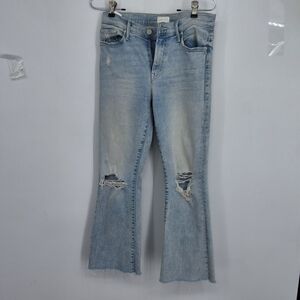 MOTHER Sz 27 Light Blue Distressed Jeans